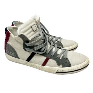 D.A.T.E Suede Leather worn look insulated High Top lace-up Sneakers